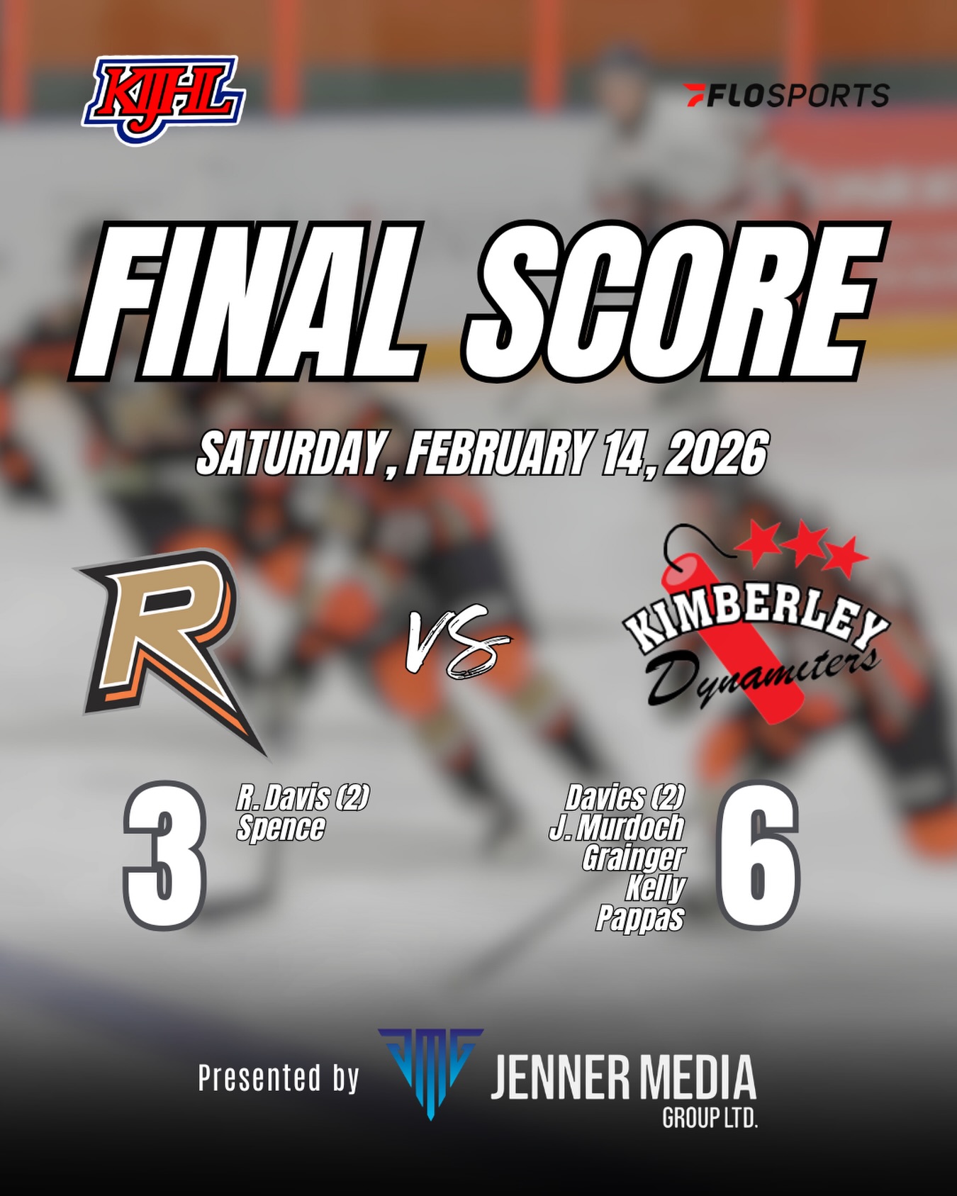 There wasn’t much Valentine’s Day love between the Rebels and Dynamiters in this one. Moving on to next week. 

Thanks @jennermediagroup for the post-game recap. 

#wearerebels #playforthegar #rebsnation #kijhl #kijhlhockey