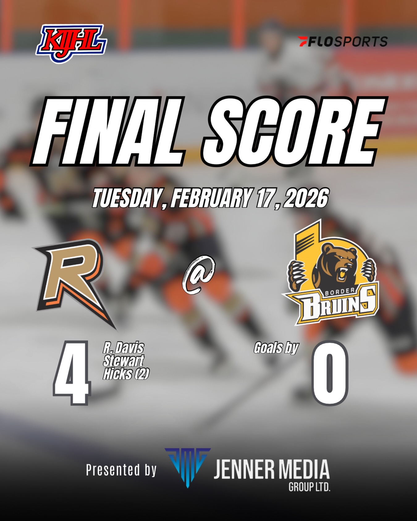 There was a lot of fireworks in this one but the Rebels take the 2 points against the Bruins on Tuesday night. 

Next game is this Friday, Feb. 20th on home ice versus the Nitehawks. 

Post game recap brought to us by the @jennermediagroup. 

#wearerebels #playforthegar #rebsnation #kijhl #kijhlhockey