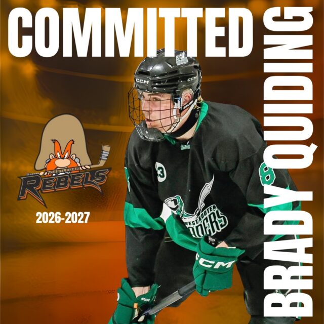 Welcome goes out Brady Quiding for the upcoming season! 🖤🧡

Brady is a 2009-born defense from Castlegar, BC, who joins the Rebels after playing with the West Kootenay Crusaders U18 and Castlegar Rebels AP. A great local addition to the lineup.

Welcome to the Rebels, Brady! 🧡🖤

#CastlegarRebels #RebelNation #WIJHL #PlayForTheGar 🖤🧡🏒