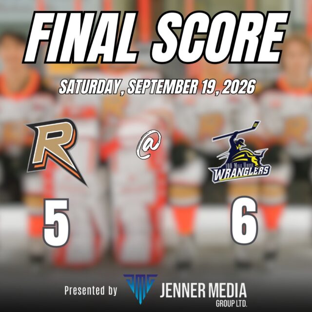 🧡🖤 **FINAL SCORE** 🖤🧡
Castlegar 5
100 Mile 6
Not the result we wanted tonight, but we keep moving forward. 💪🏒
**Thanks to the Rebels faithful for being in our corner!** 🧡🖤
📣 **Brought to you by Jenner Media**
#CastlegarRebels #GoRebels #PlayForTheGar