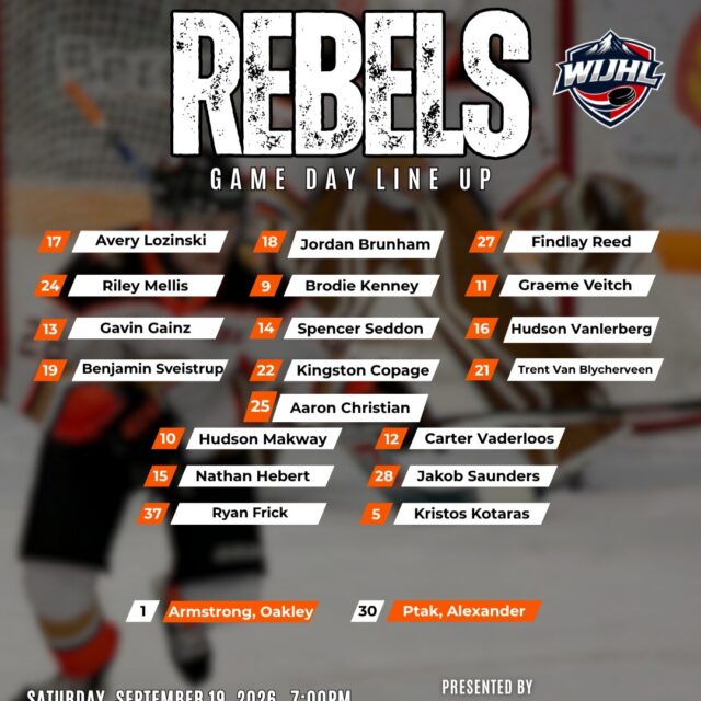 Game day line-up for tonight! Courtesy of Jenner Media!