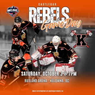 🏒🔥 GAME DAY! 🔥🏒
Round 2️⃣ against the Kelowna Chiefs — and we’re back at it tonight!
🆚 Kelowna Chiefs
📍 Rutland Arena
🔥 Game 2 of the back-to-back
The boys are ready to battle! 🧡🖤
Let’s bring the Rebels energy to Kelowna! 💪🏒🔥
#CastlegarRebels #RebelsHockey #RebelsNation #LetsGoRebels 🧡🖤