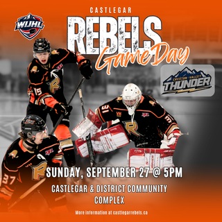 Sunday Blahs? Head on down to the rink tonight at 5PM and cheer on your hometown Rebels! 🍔🍟
#PlayForTheGar #CastlegarRebels #RebelsNation