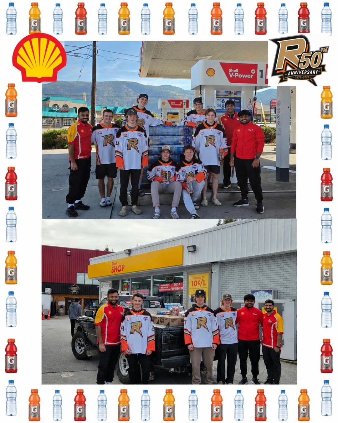 Huge thank you to Sahil and his team at Castlegar Shell. Your generous donation of drinks for the team is much appreciated. Thanks for supporting the Castlegar Rebels in their 50th season!